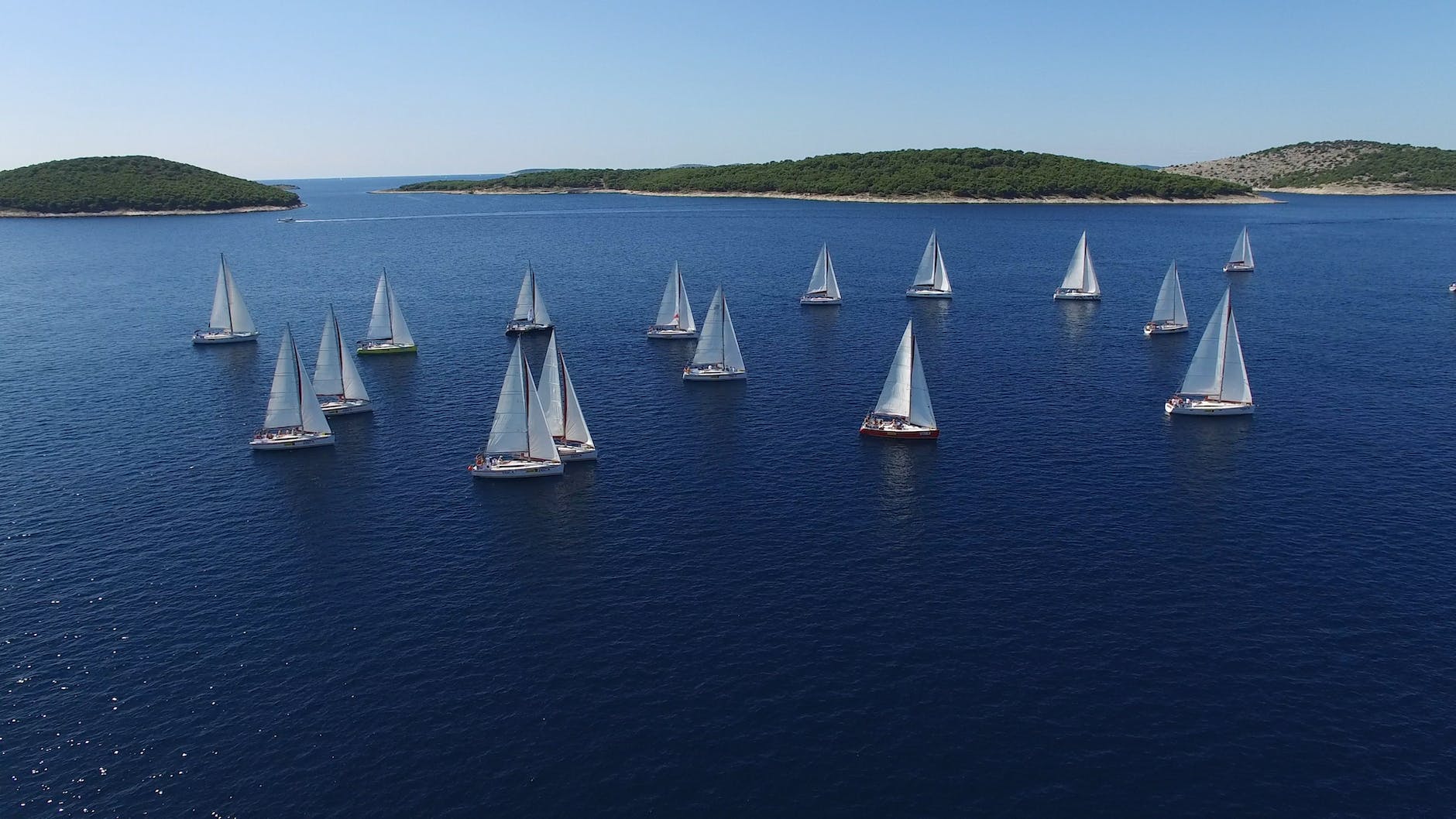 sailboat lot on body of water